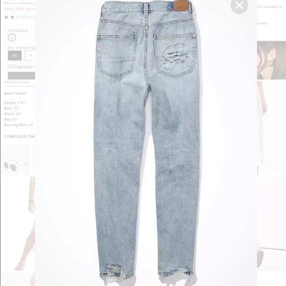 AE Ripped Mom Jean - 0 X-Short - Picture 8 of 16